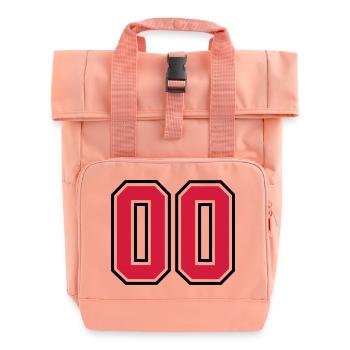 00 sports jersey football number - Rolltop Rucksack mit zwei Griffen - Chintzrosa - Vorne