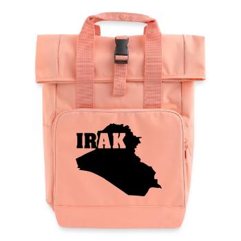 Iraq (ID: 002004) - Roll Top Backpack with Two Handles - chintz rose - Front