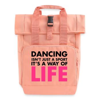 Dancing - Roll Top Backpack with Two Handles - chintz rose - Front