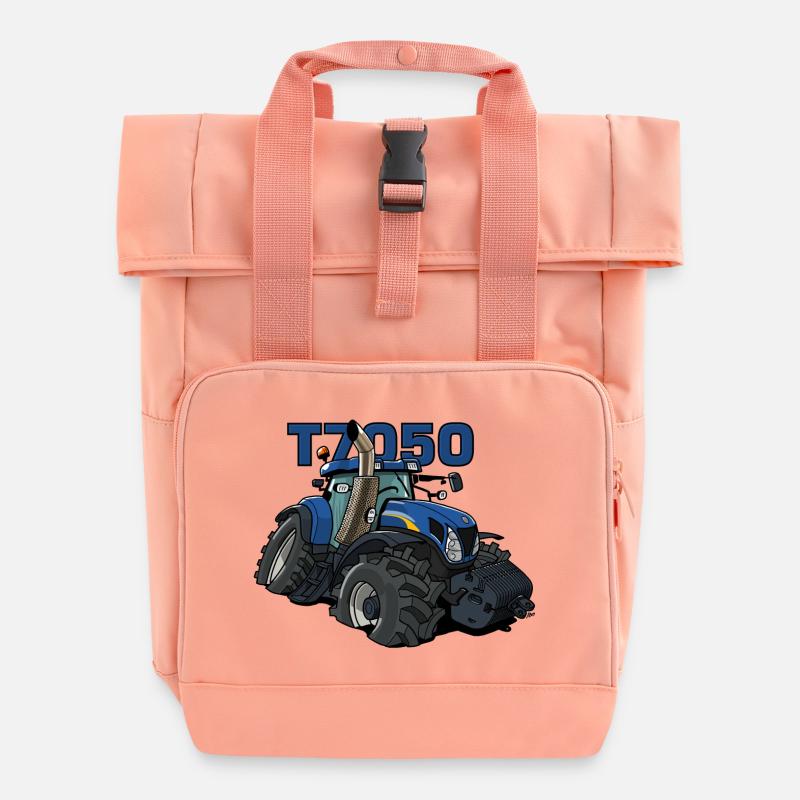 0846 NH T7050 - Roll Top Backpack with Two Handles - chintz rose