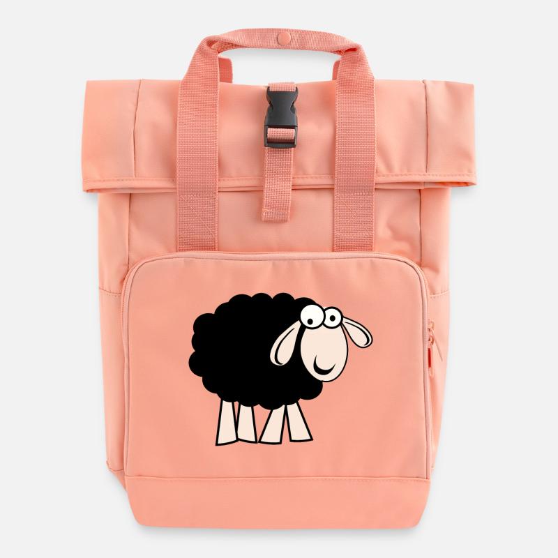 Mouton noir - Sac à dos Roll Top à deux anses - rose liberty