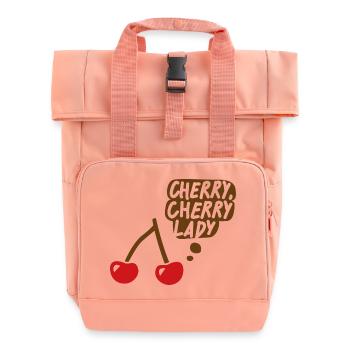 Cherry, cherry lady - Rolltop Rucksack mit zwei Griffen - Chintzrosa - Vorne