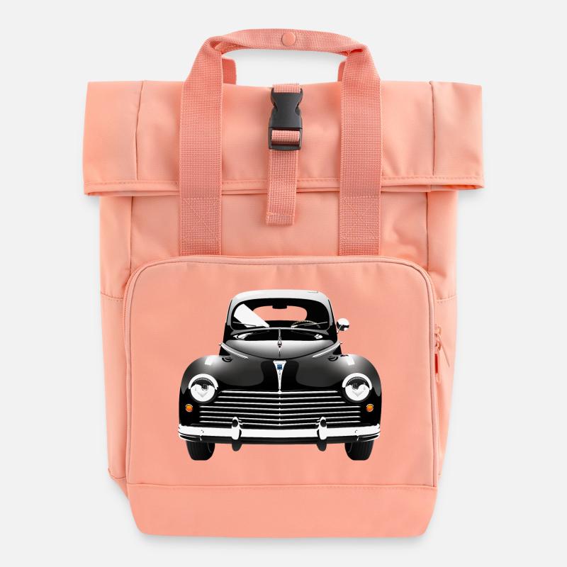 203 - Roll Top Backpack with Two Handles - chintz rose