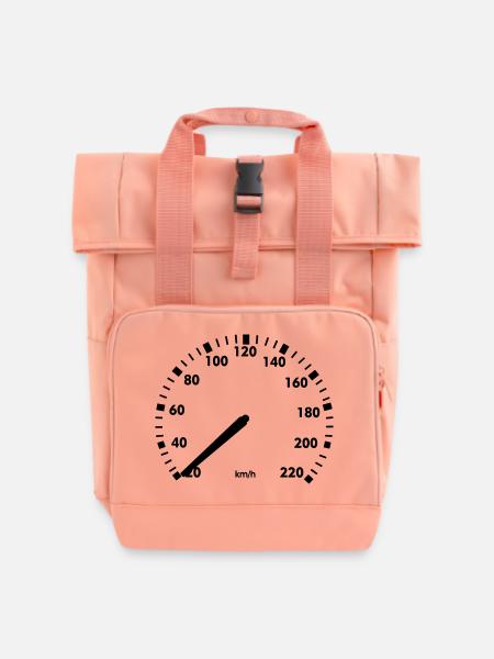 Tacho Autostillstand - Rolltop Rucksack mit zwei Griffen - Chintzrosa
