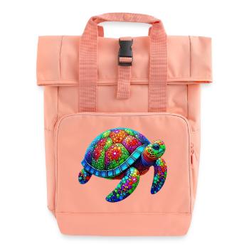 Schildkröte - Rolltop Rucksack mit zwei Griffen - Chintzrosa - Vorne