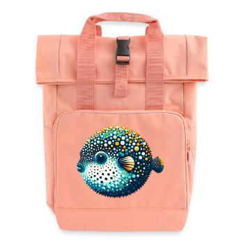 Kugelfisch - Rolltop Rucksack mit zwei Griffen - Chintzrosa - Vorne