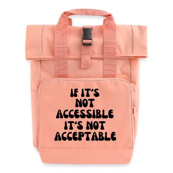 Not acceptable if it is not accessible* - Roll Top Backpack with Two Handles - chintz rose - Front