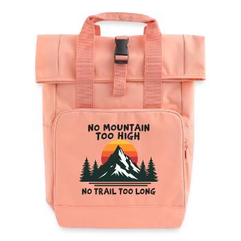 Aucune montagne n’est trop haute, aucune montagne n’est trop longue - Aventure - Sac à dos Roll Top à deux anses - rose liberty - Devant
