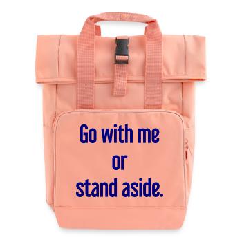 Walk with or aside - Roll Top Backpack with Two Handles - chintz rose - Front