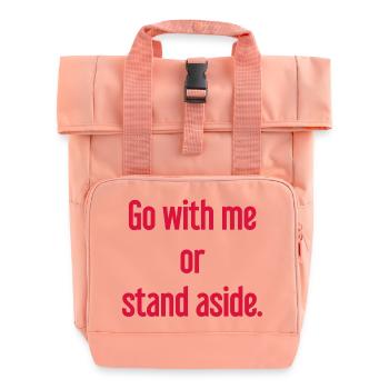 Walk with or aside - Roll Top Backpack with Two Handles - chintz rose - Front