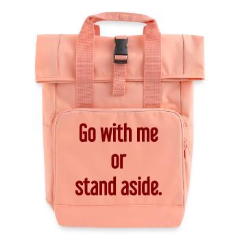 Walk with or aside - Roll Top Backpack with Two Handles - chintz rose - Front