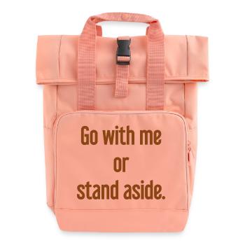 Walk with or aside - Roll Top Backpack with Two Handles - chintz rose - Front