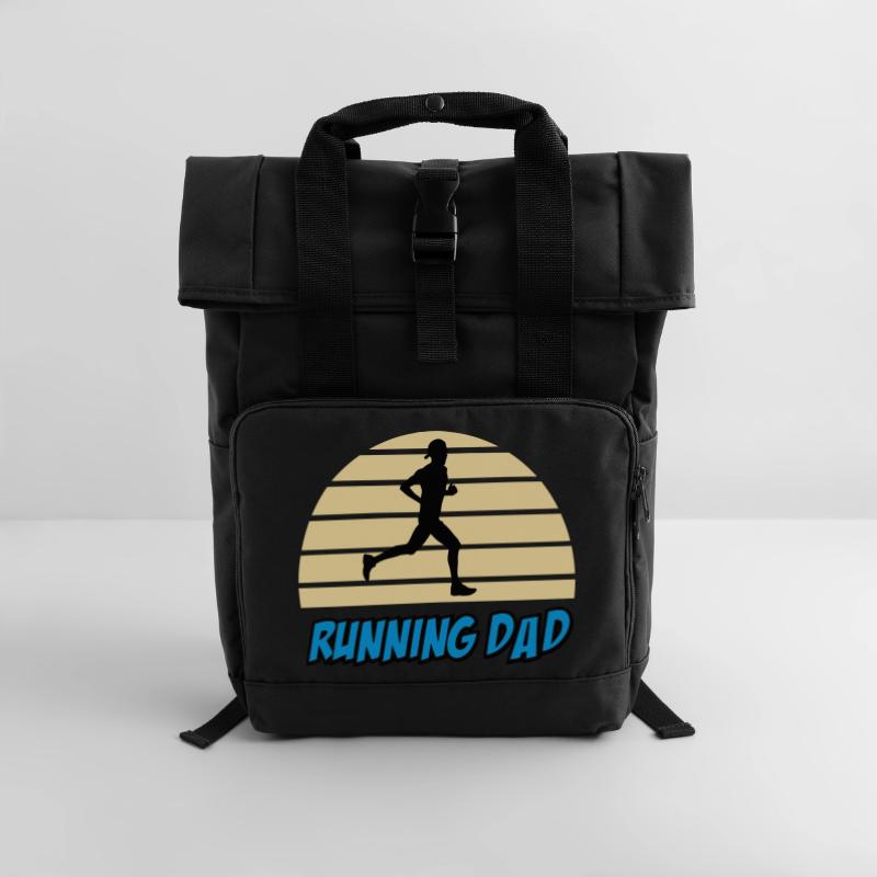 Laufender Vater Rolltop Rucksack mit zwei Griffen