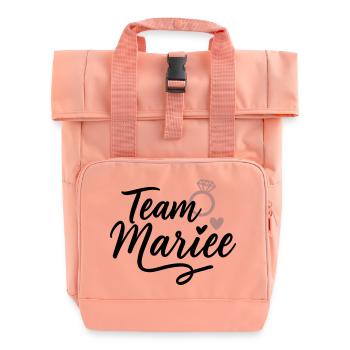 Team Mariée EVJF enterrement de vie de jeune fille - Sac à dos Roll Top à deux anses - rose liberty - Devant