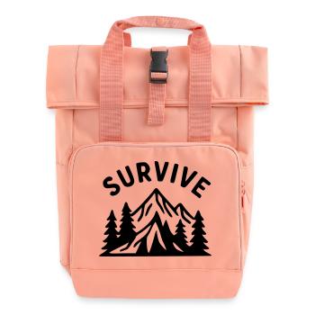 Survive - Nature - Roll Top Backpack with Two Handles - chintz rose - Front