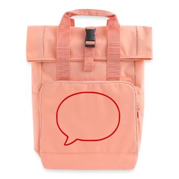 Personalize your own speech bubble comic - Roll Top Backpack with Two Handles - chintz rose - Front