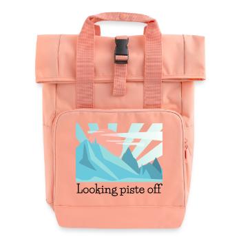 Ich schaue völlig aus dem Gleichgewicht - Rolltop Rucksack mit zwei Griffen - Chintzrosa - Vorne