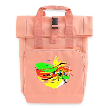 Posture de yoga - Asana enfant - Résumé - Sac à dos Roll Top à deux anses - rose liberty - Devant