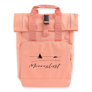 Meereslust Urlaub Wanderweh Ferien Meer Strand - Roll Top Backpack with Two Handles - chintz rose - Front