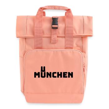 Munich Bavaria Minga City Bavaria Frauenkirche - Roll Top Backpack with Two Handles - chintz rose - Front