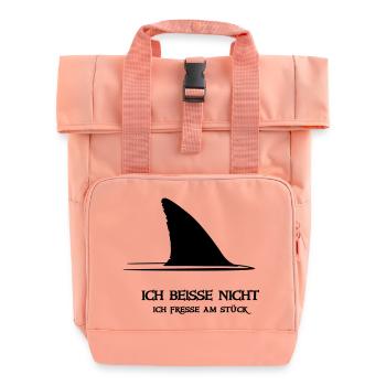 ~ I BITE NOT ~ - Roll Top Backpack with Two Handles - chintz rose - Front