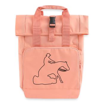 Sliding Stop Silhoutte Rand - Rolltop Rucksack mit zwei Griffen - Chintzrosa - Vorne
