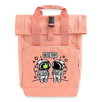 Bless you! - Roll Top Backpack with Two Handles - chintz rose - Front
