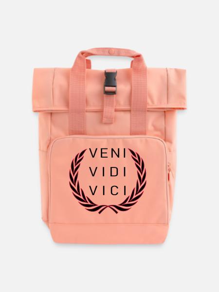 Veni Vidi Vici - Rolltop Rucksack mit zwei Griffen - Chintzrosa
