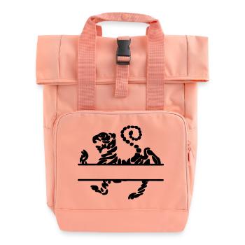 Tiger Shotokan Karate - Roll Top Backpack with Two Handles - chintz rose - Front