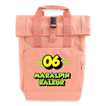 Complaining Maralpin - Roll Top Backpack with Two Handles - chintz rose - Front