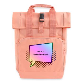 Low German What a dirty weather! - Roll Top Backpack with Two Handles - chintz rose - Front