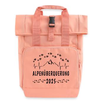 Alpenüberquerung zu Fuß - E5 - Herzschlag - 2025 - Rolltop Rucksack mit zwei Griffen - Chintzrosa - Vorne