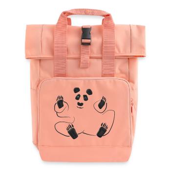 Panda - Rolltop Rucksack mit zwei Griffen - Chintzrosa - Vorne