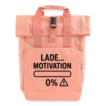 Motivationsbalken auf Null - Rolltop Rucksack mit zwei Griffen - Chintzrosa - Vorne