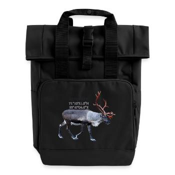 NORTH CAPE - Roll Top Backpack with Two Handles - black - Front