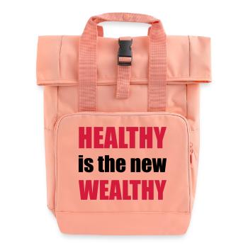 healthy - Roll Top Backpack with Two Handles - chintz rose - Front