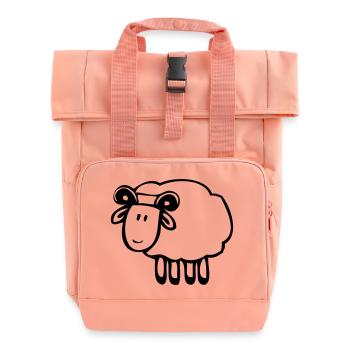 Schaf - Rolltop Rucksack mit zwei Griffen - Chintzrosa - Vorne