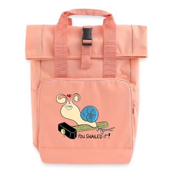 You snailed it! - Rolltop Rucksack mit zwei Griffen - Chintzrosa - Vorne