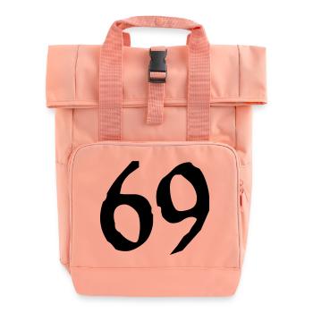 69_vec_1en - Roll Top Backpack with Two Handles - chintz rose - Front