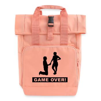 stag night - Roll Top Backpack with Two Handles - chintz rose - Front