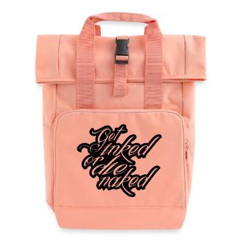 tattoo - Roll Top Backpack with Two Handles - chintz rose - Front