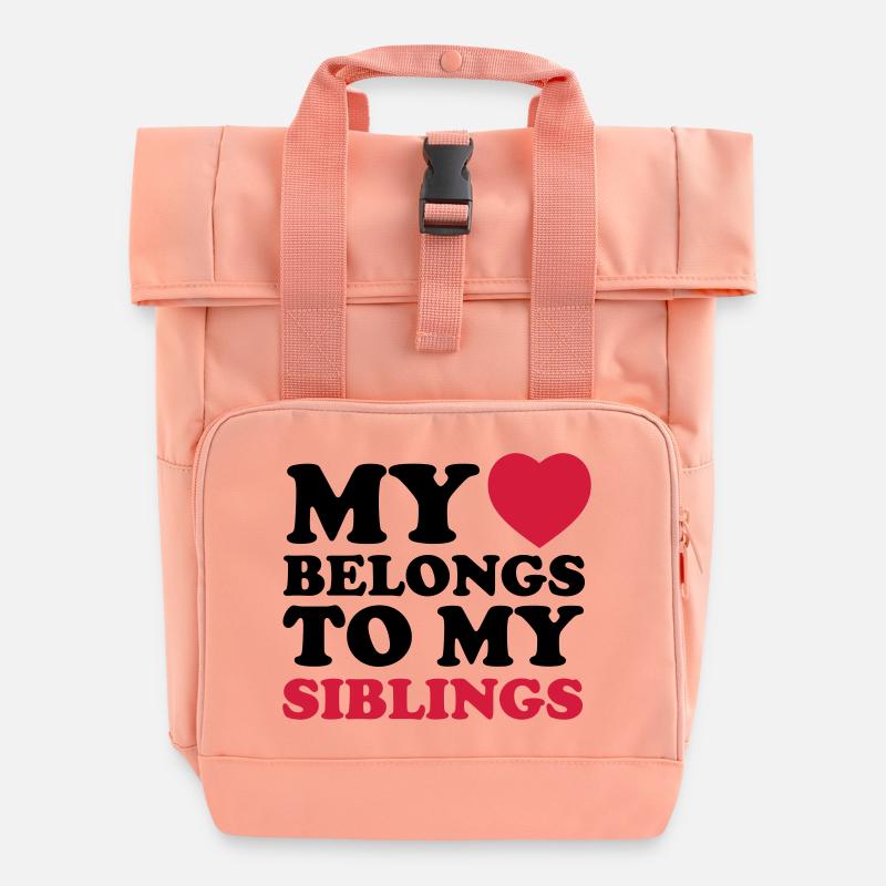 MHBTM siblings - Roll Top Backpack with Two Handles - chintz rose