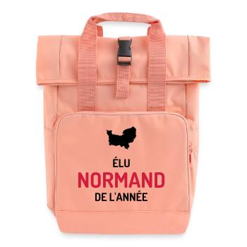 Normandie / Normand / Normande / France/ Normandy - Roll Top Backpack with Two Handles - chintz rose - Front
