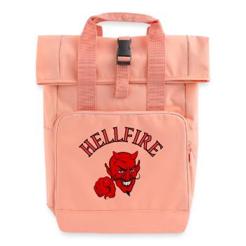 Devil, Satan, Devil, Hellfire - Roll Top Backpack with Two Handles - chintz rose - Front