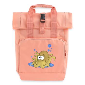 Octopus - Roll Top Backpack with Two Handles - chintz rose - Front