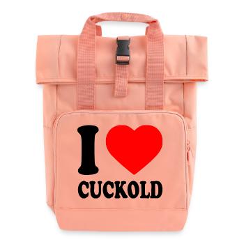 I love cuckold - Roll Top Backpack with Two Handles - chintz rose - Front