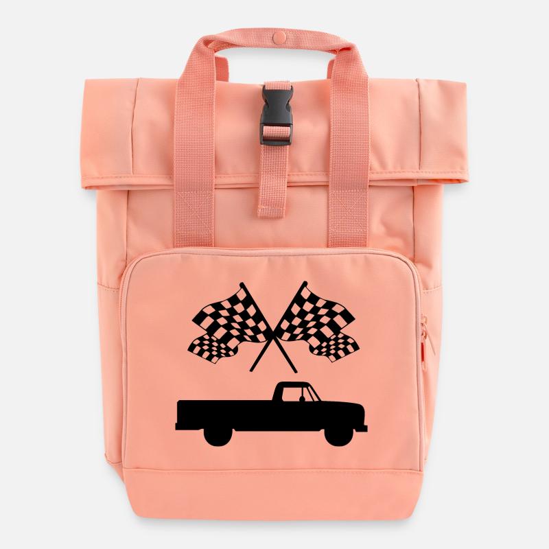 Auto - Rolltop Rucksack mit zwei Griffen - Chintzrosa