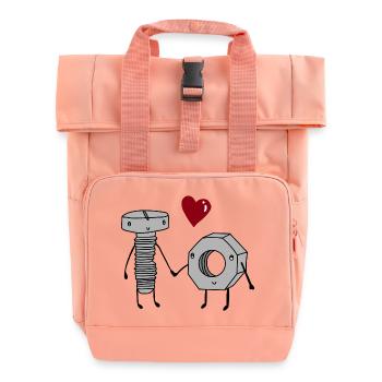Boulon et écrou amoureux - Sac à dos Roll Top à deux anses - rose liberty - Devant