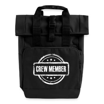 Crew Stamp - Roll Top Backpack with Two Handles - black - Front