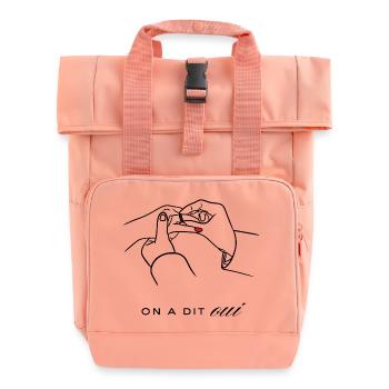 Visuel pour mariage Homme / Femme - On a dit ... - Sac à dos Roll Top à deux anses - rose liberty - Devant